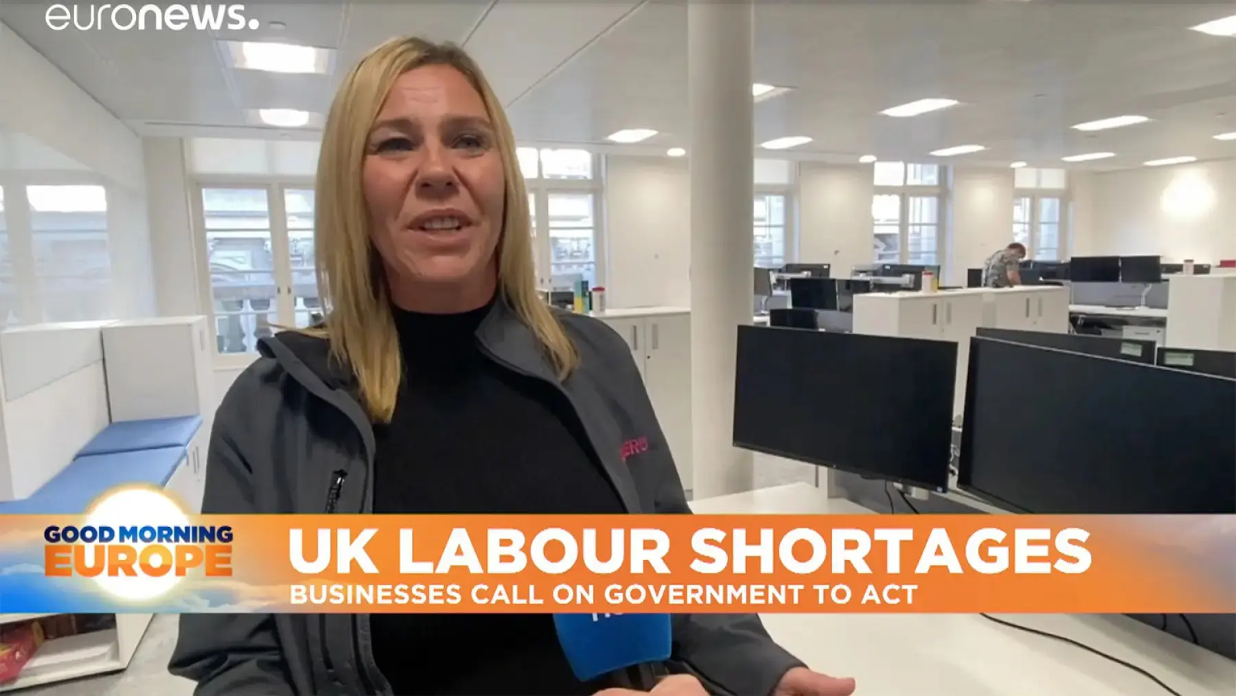 News report on UK labor shortages