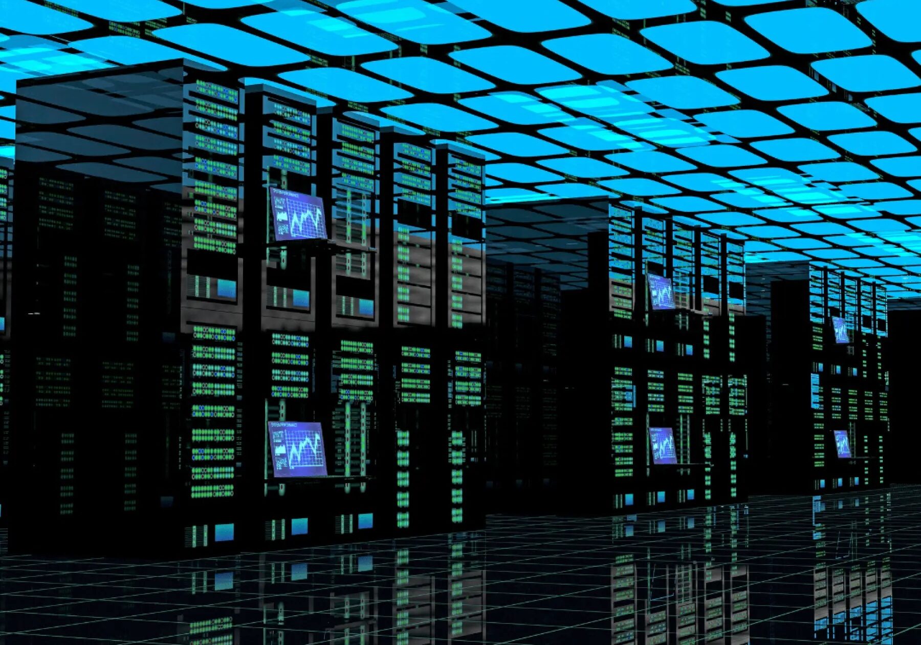 Data centre servers in UK facility requiring specialist cleaning services