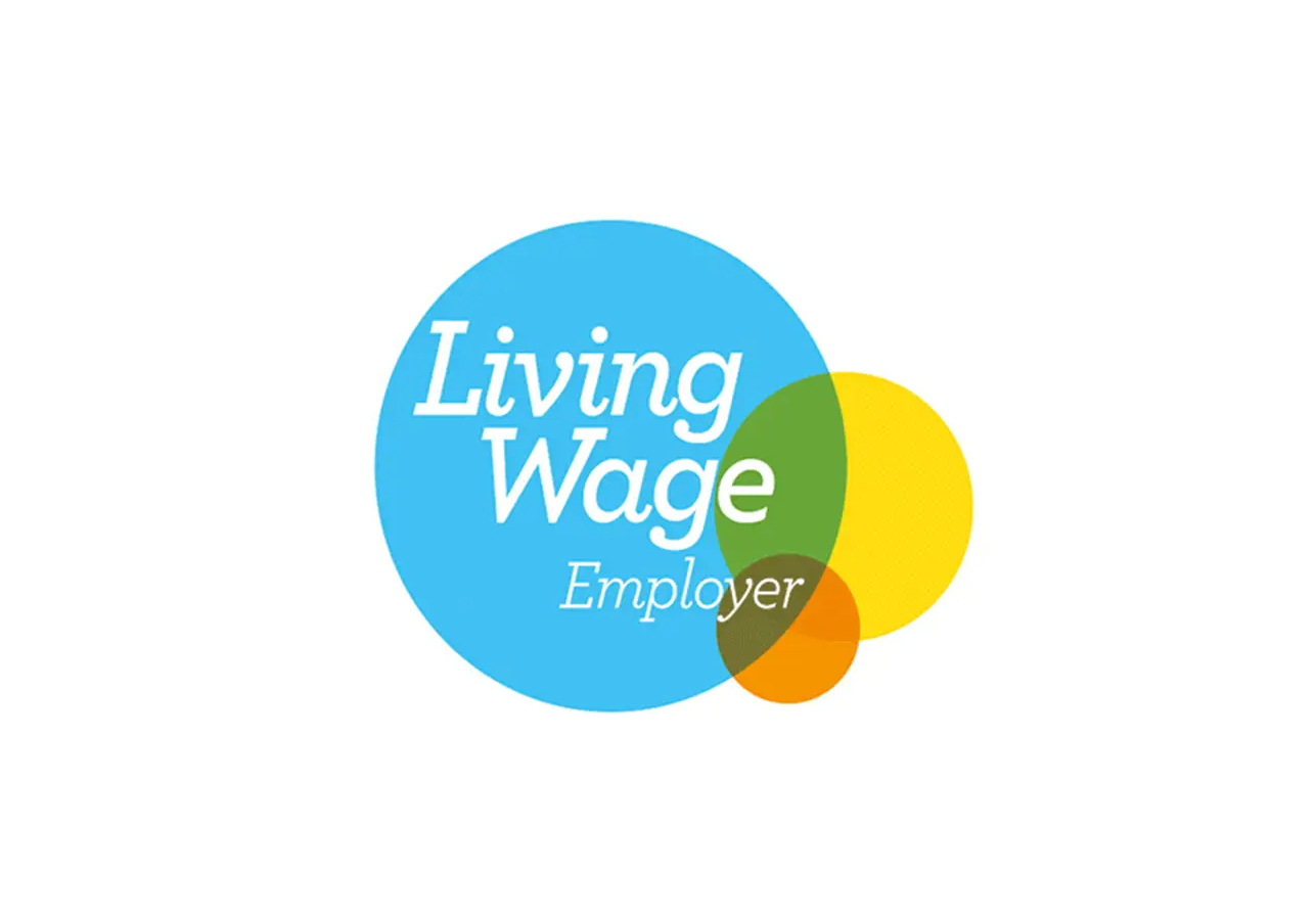 Real Living Wage Employer logo used by Pioneer FM in UK cleaning services