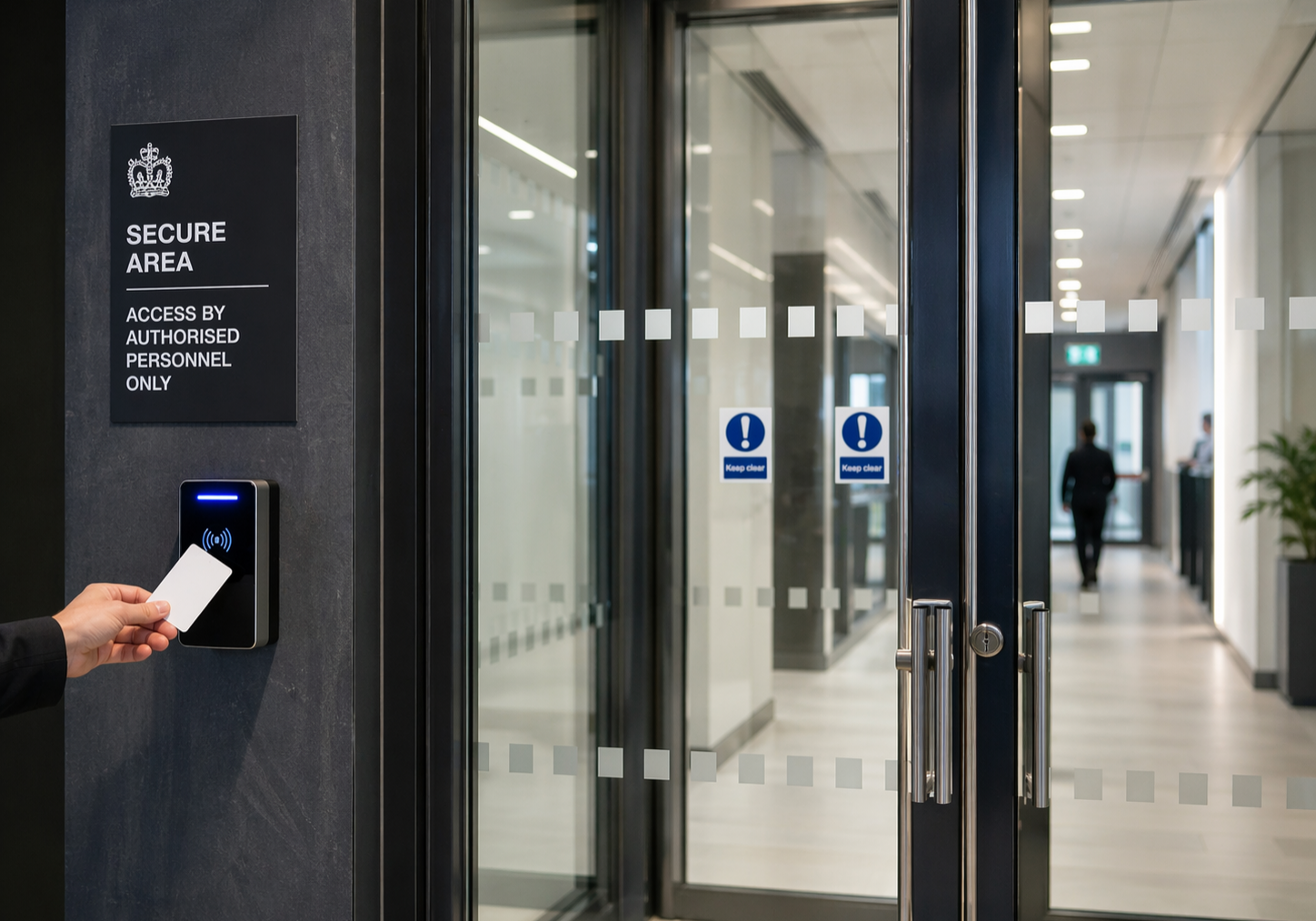Secure facilities management environment with controlled access and security entry systems UK