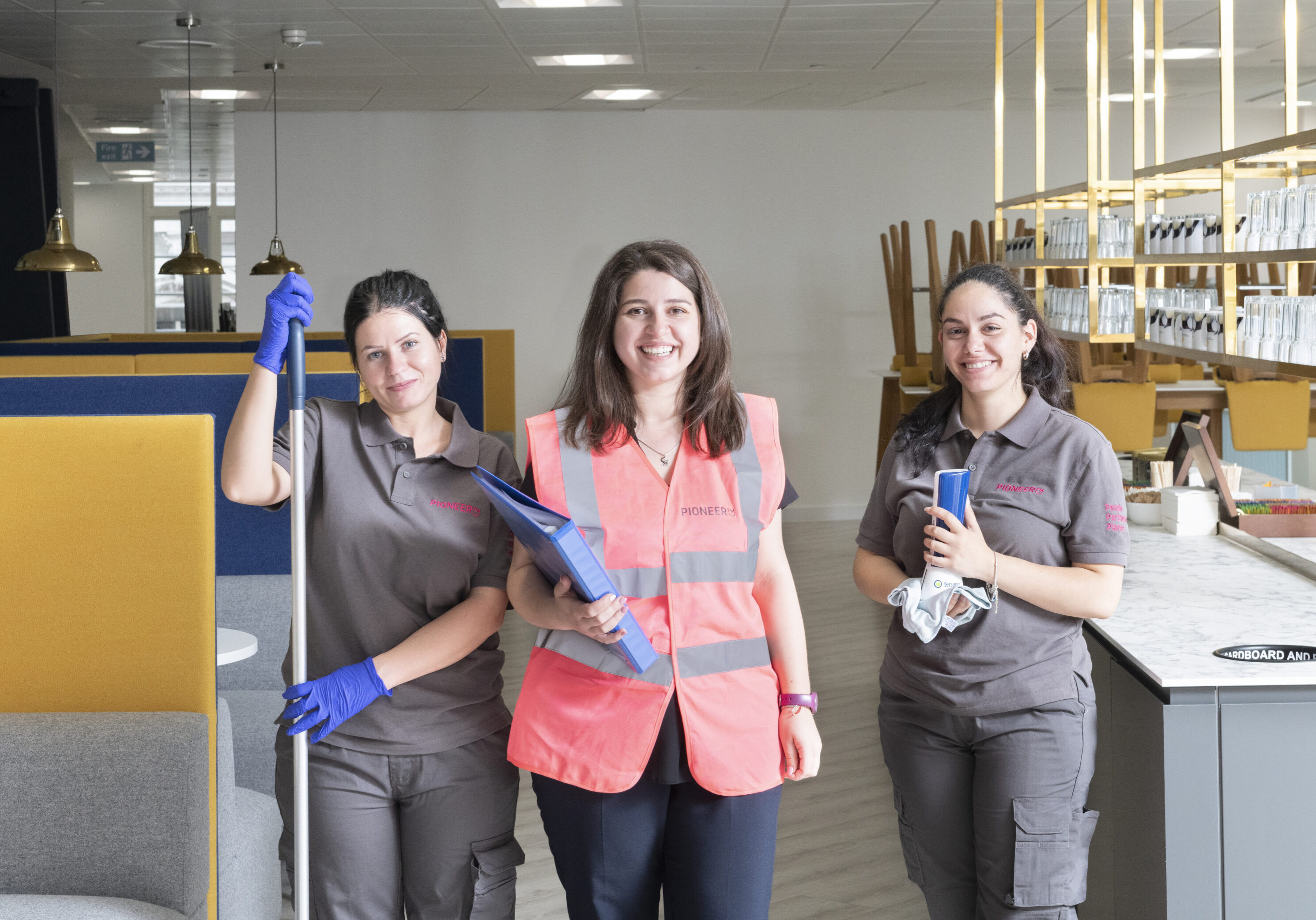 Facilities management team delivering TUPE-compliant cleaning services UK